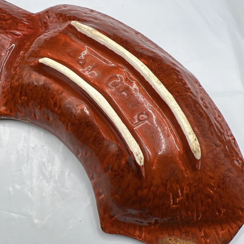 Vintage 1960s California Originals 3pc Chip Dip Set 146 Orange Drip Glaze Gold